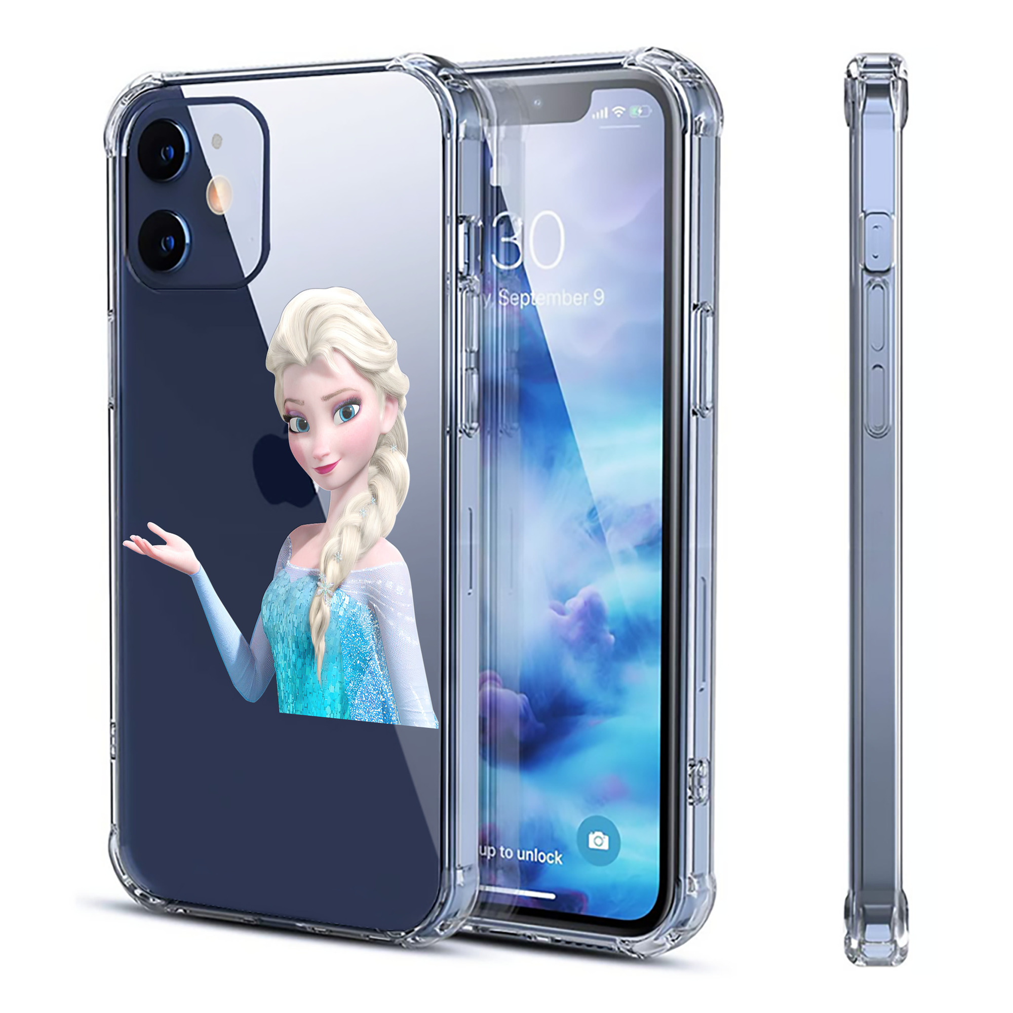（画像用） アナと雪の女王 アンナ エルサ Frozen Anna Elsa 【iPhone 12シリーズ対応】透明スマホケース（クリアソフトケース）